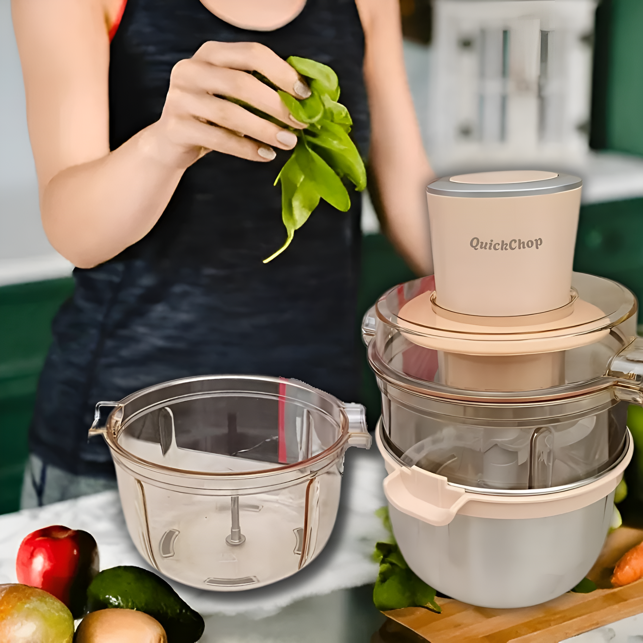 QuickChop™ | Rostfri Matberedare