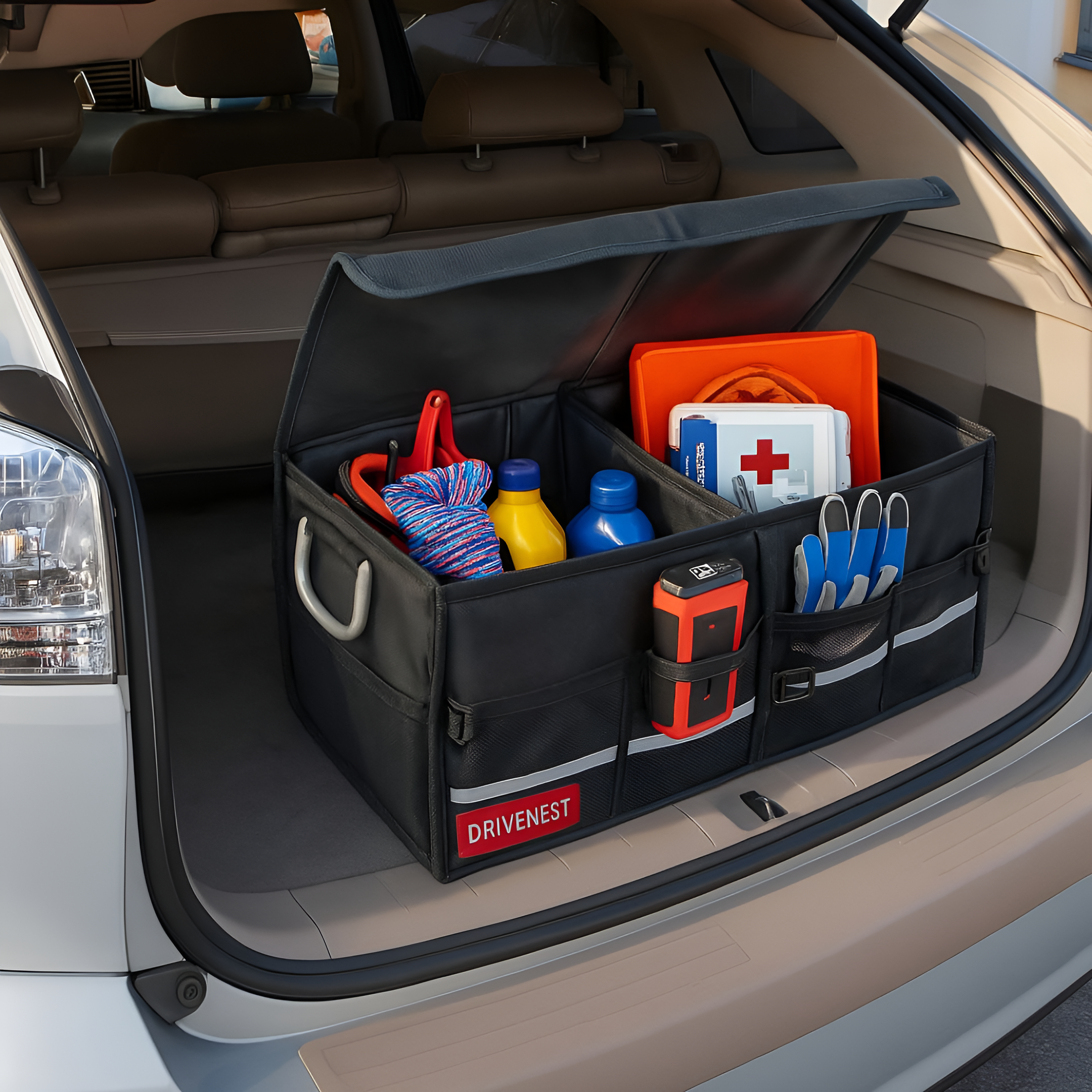 DriveNest™ | Hopfällbar Bagageutrymmesorganisatör