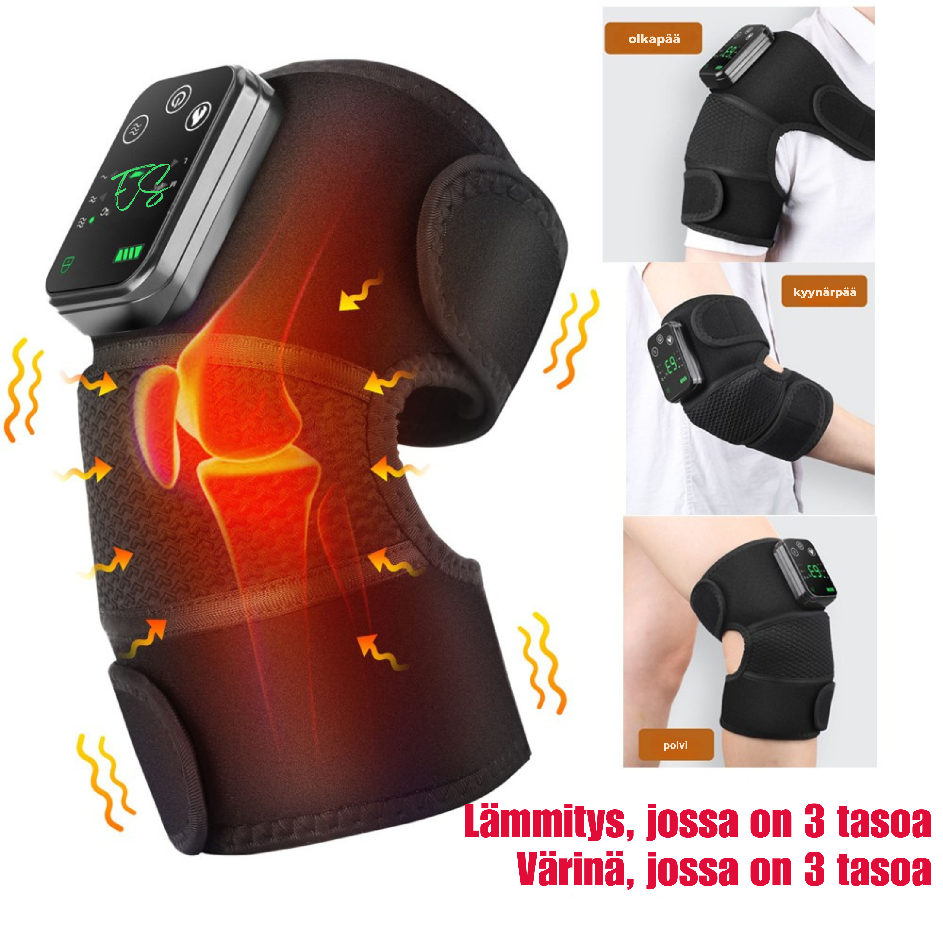 JointRelief™ 3 i 1 Värmande Knämassagerare
