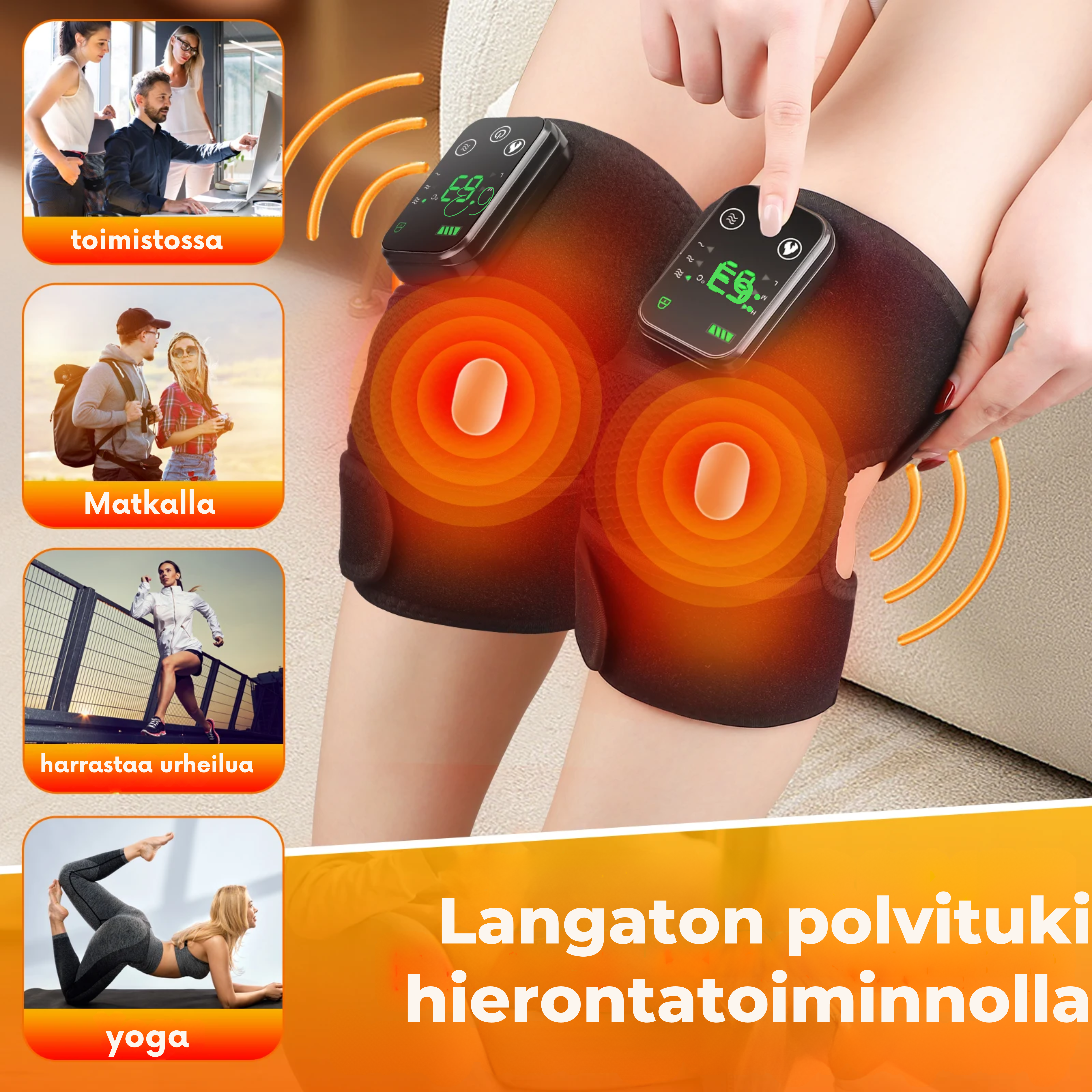 JointRelief™ 3 i 1 Värmande Knämassagerare