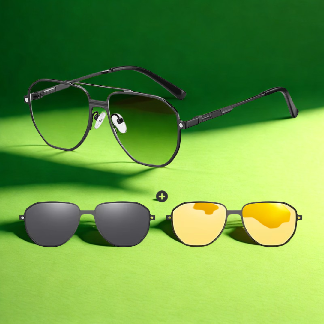 3-in-1 Magnetiska Clip-On Glasögon