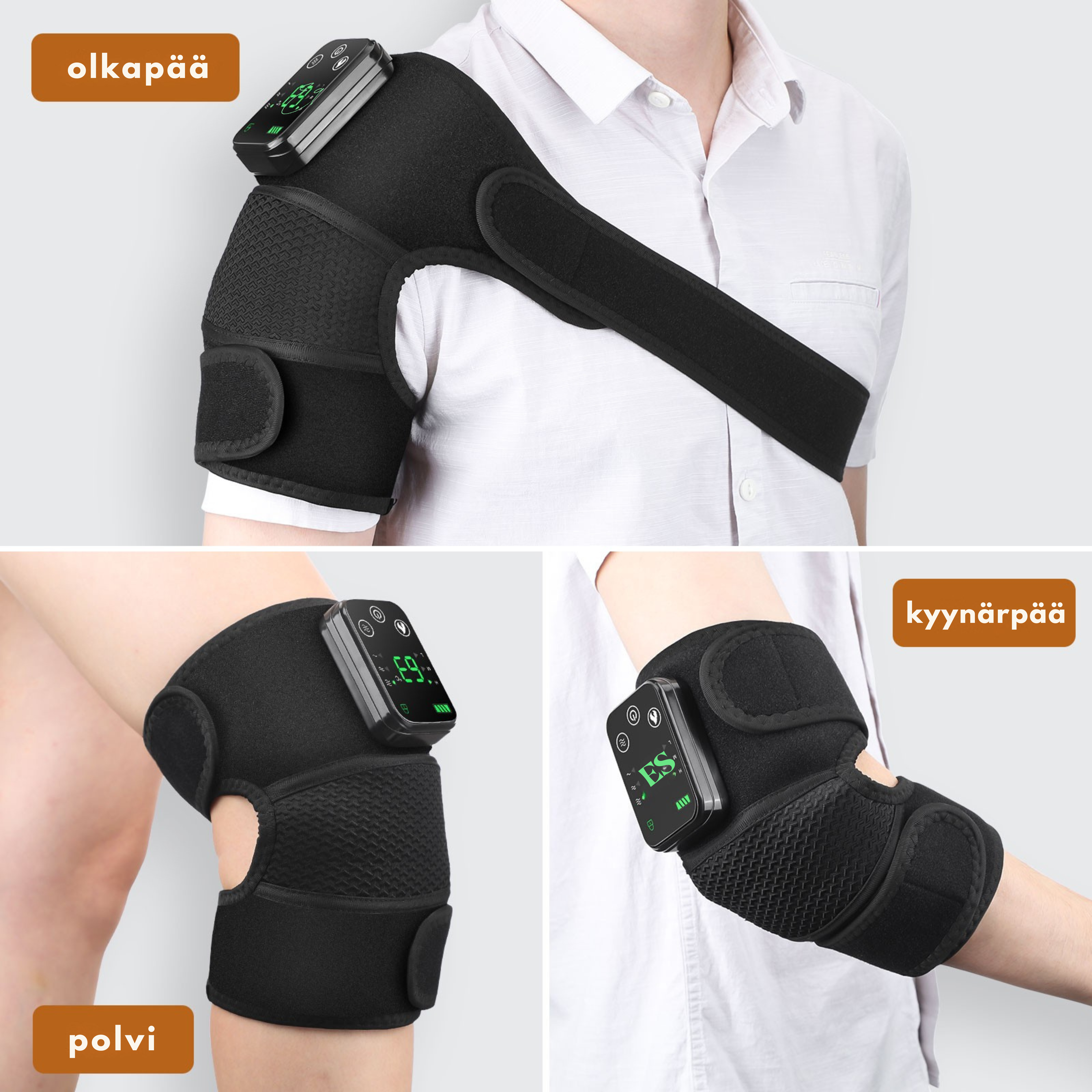 JointRelief™ 3 i 1 Värmande Knämassagerare