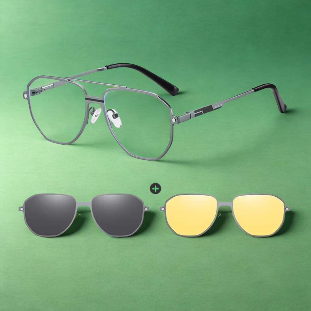 3-in-1 Magnetiska Clip-On Glasögon