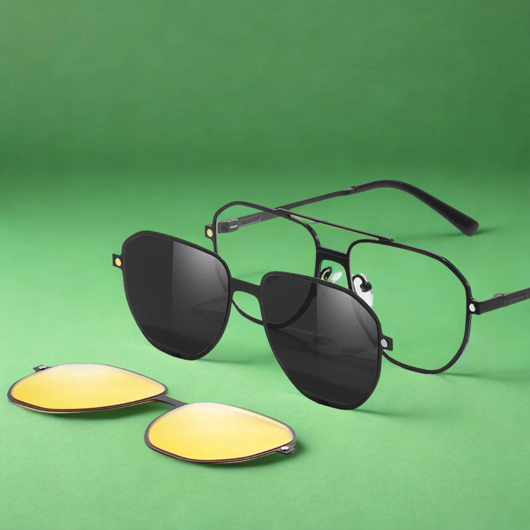 3-in-1 Magnetiska Clip-On Glasögon