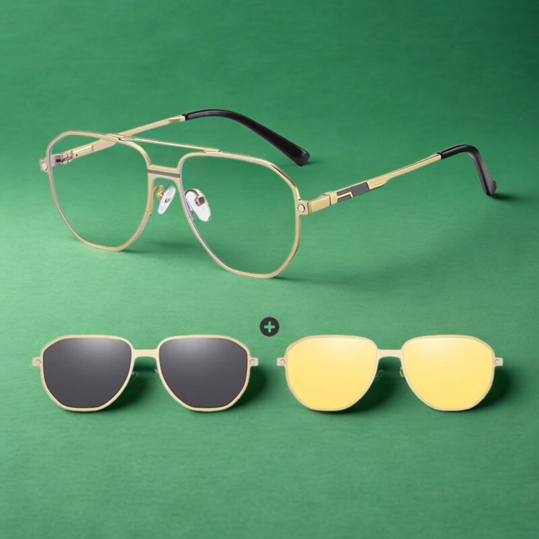 3-in-1 Magnetiska Clip-On Glasögon