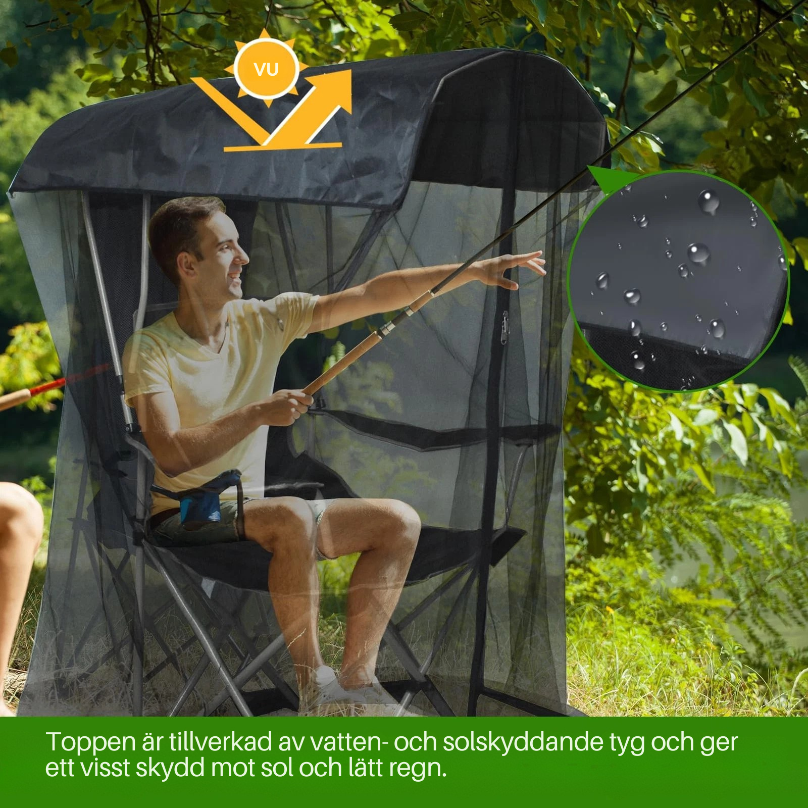 BugShield™ Stolsnät – Myggnät för Camping
